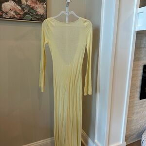 Peppermayo Pale Yellow Backless Maxi Dress